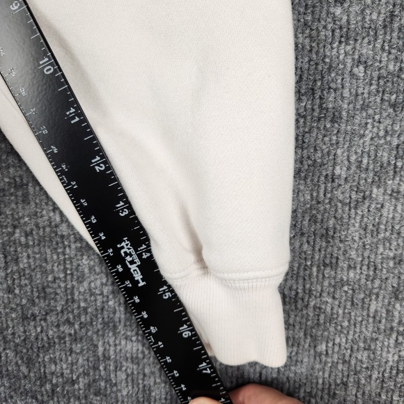 Abercrombie & Fitch Sweatshirt Womens Oversized Fleece White Navy Green Size XS - Picture 7 of 10